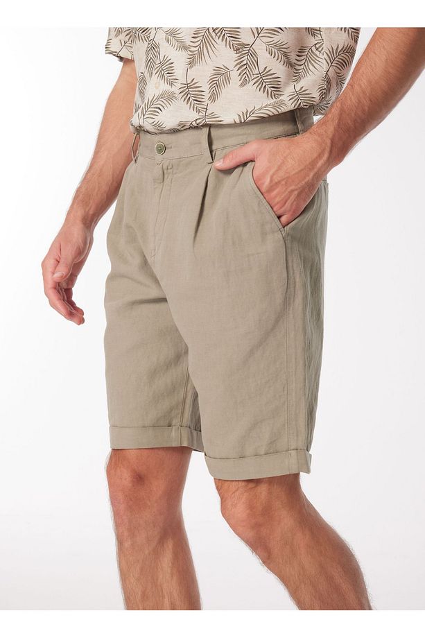 Haki Erkek Basic Bermuda Şort F4SM-SHT 0725 - 2