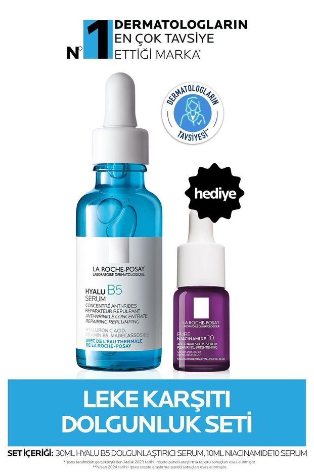 Anti-Blemish Plumping Set: Hyalu B5 Serum 30ml & Niacinamide Blemish Serum 10ml