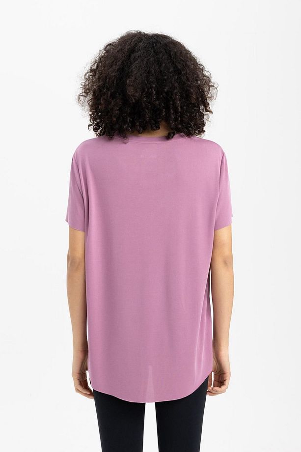 Fit Oversize Modal Bisiklet Yaka Sporcu Kısa Kollu Tişört B5536ax24sp - 8
