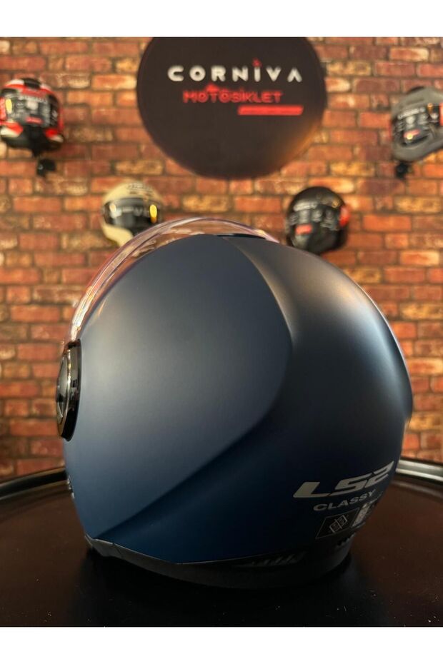 CLASSY MAT NAVY MAVİ KASK - 4