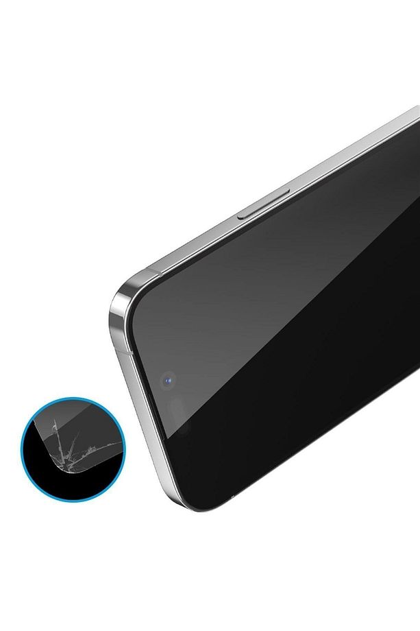 İphone 14 Pro Tam Kaplayan 2.5d Anti-static Darbe Emici Temperli Cam Ekran Koruyucu - 4