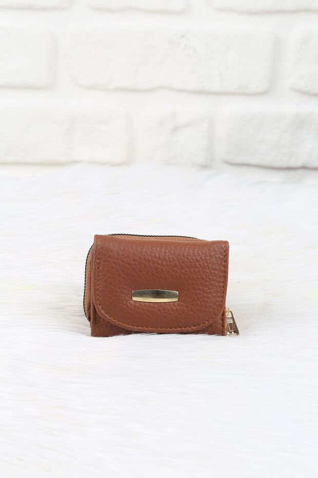 Leather Look Patterned Wallet - 2