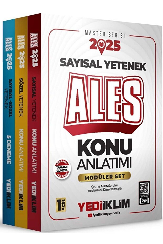 2025 ALES Sayısal Sözel Yetenek Konu Anlatımı ve 5 Deneme Modüler Set 3 Cilt - 1
