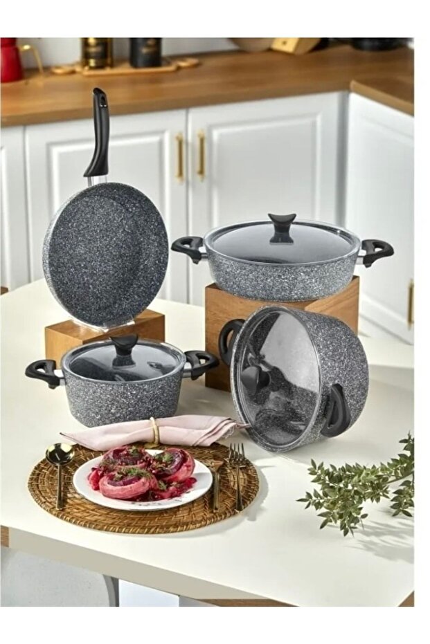 Taç Master Cook 7 Piece Granite Cookware Set