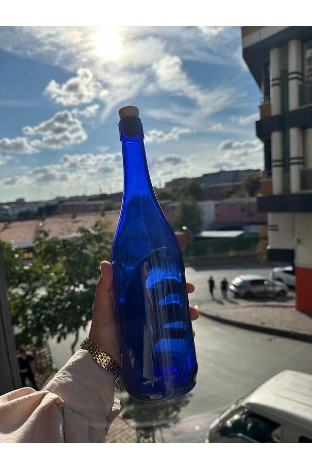 Mavi Cam Mantar Kapak 750 ml Sürahi 2 adet - 7