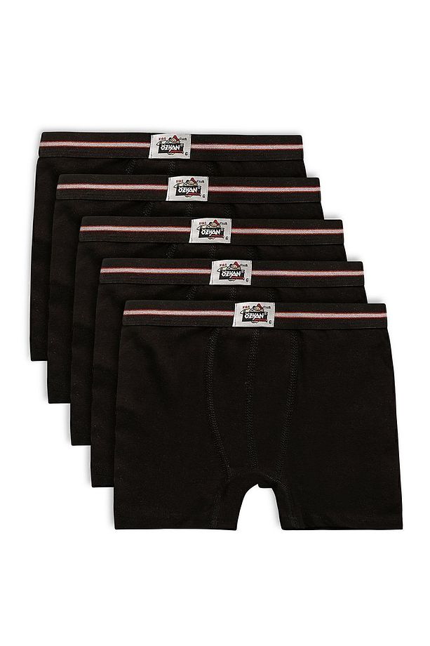 Özkan 0711 5'li Paket Erkek Çocuk %100 Pamuklu Esnek Yumuşak Boxer Şort - 1