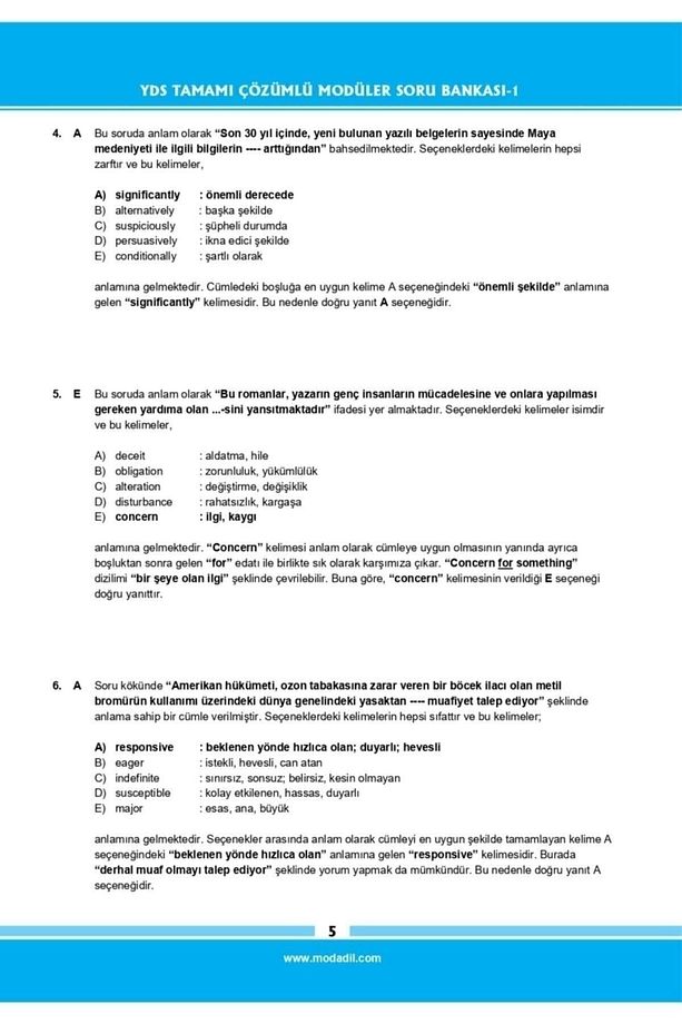 Yds Tamamı Çözümlü Modüler Soru Bankası Set - 8
