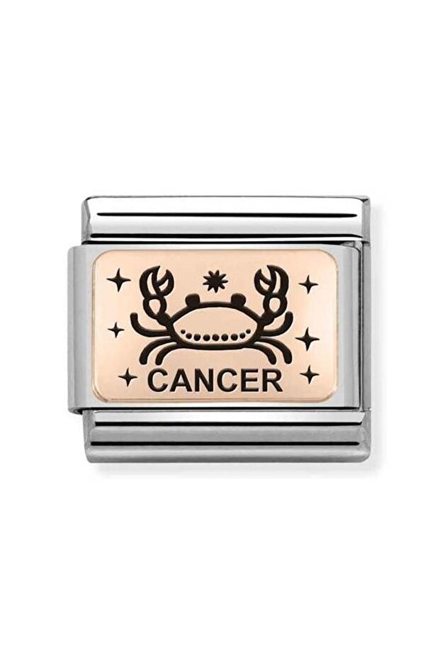 Classic Composable Decorative Link - Cancer Zodiac Sign - (04 Cancer) 9k Rose Gold