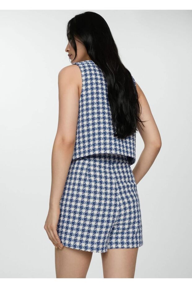 Kazayağı desenli yelek - 4