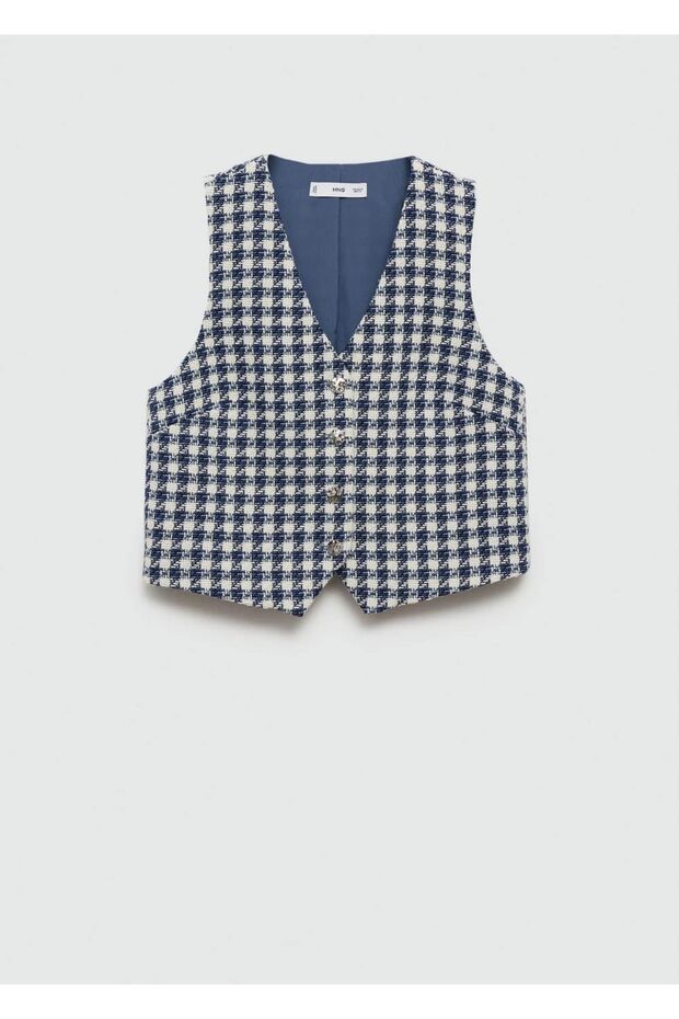 Kazayağı desenli yelek - 3