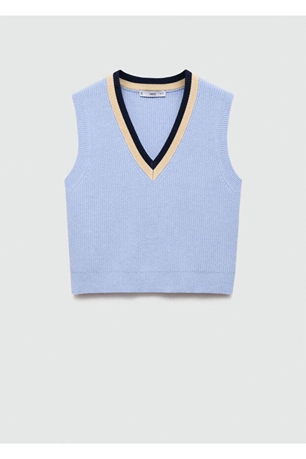 Kontrast V yakalı yelek - 3