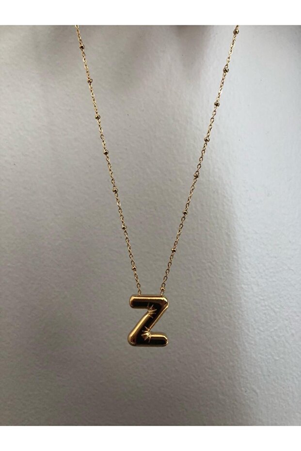 Steel Balloon Z Letter Necklace