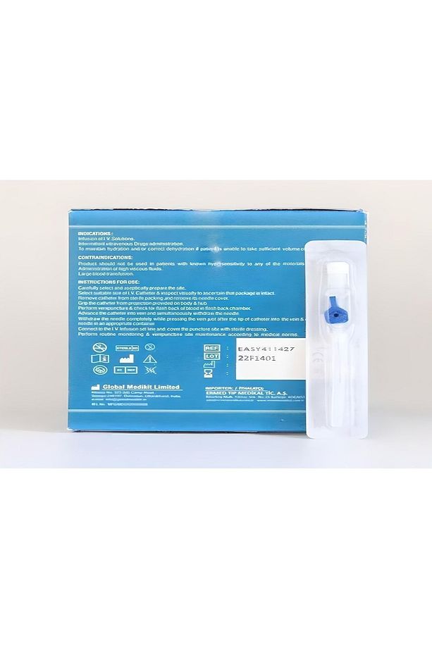 Branül (intraket) Mavi (22g) 1 Kutu 100'lü Paket - 2