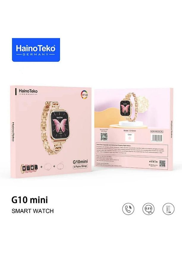 Premium Version G10 Mini 4 Kordonlu Kadın Saat BT Call/Sağlık Takibi Özellikli Android ios Destekli - 4