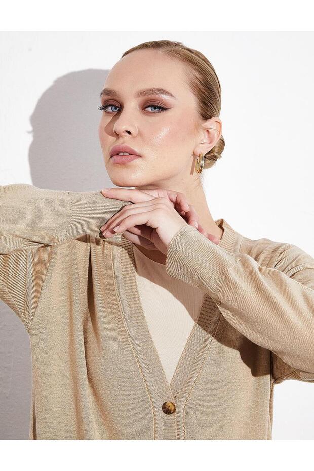 Basic Triko Hırka Taş - 7