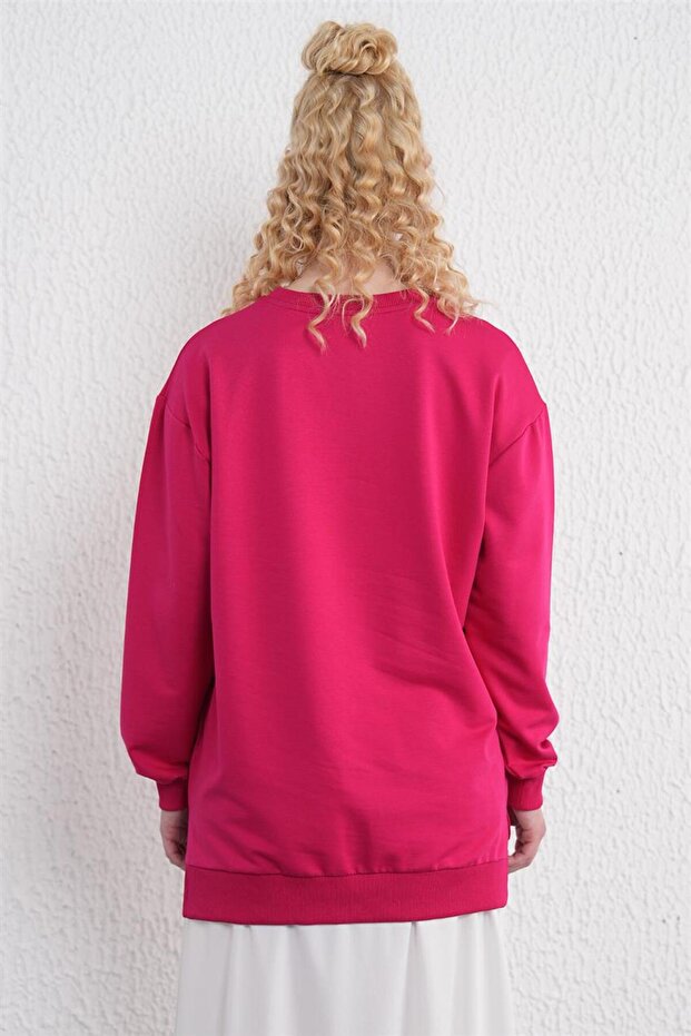 Fuchsia Basic Sweatshirt - Two Thread - 6