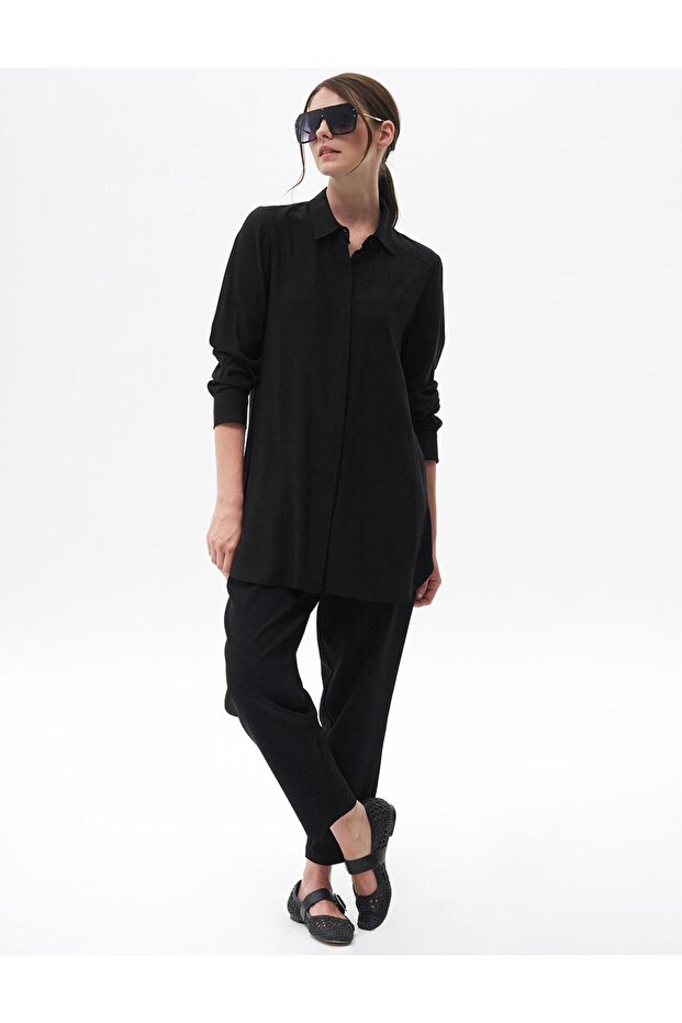 Patı Gizli Basic Tunik Siyah - 1