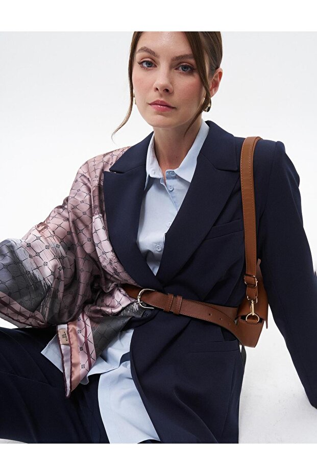 Fleto Cepli Basic Ceket Lacivert - 4