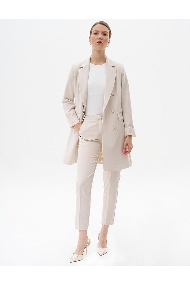 Havuç Kesim Basic Pantolon Taş - 1