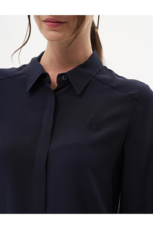 Patı Gizli Basic Tunik Lacivert - 7