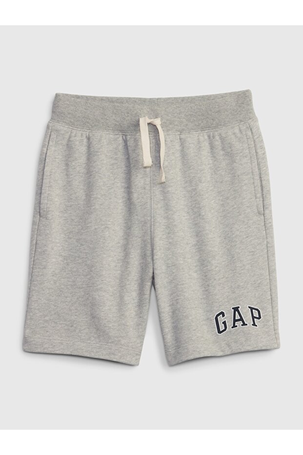Erkek Çocuk Gri Gap Logo Pull-On Şort - 1