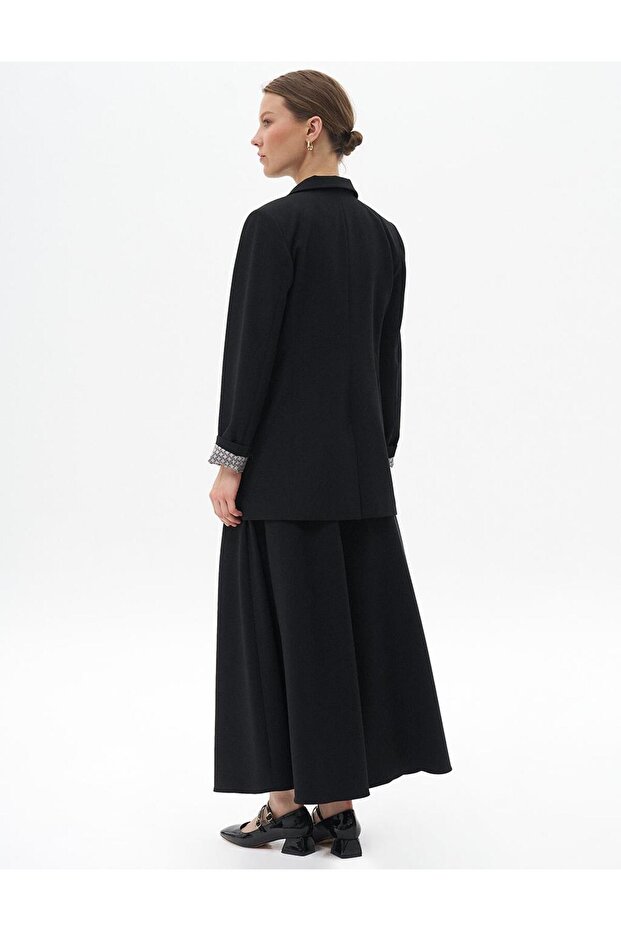 Fleto Cepli Basic Ceket Siyah - 3