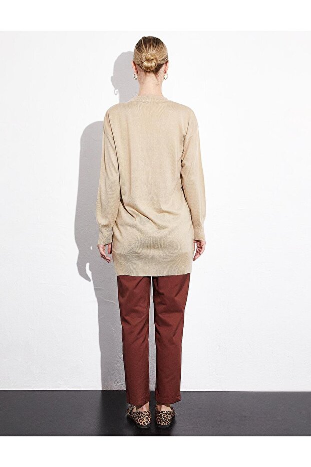 Basic Triko Hırka Taş - 5