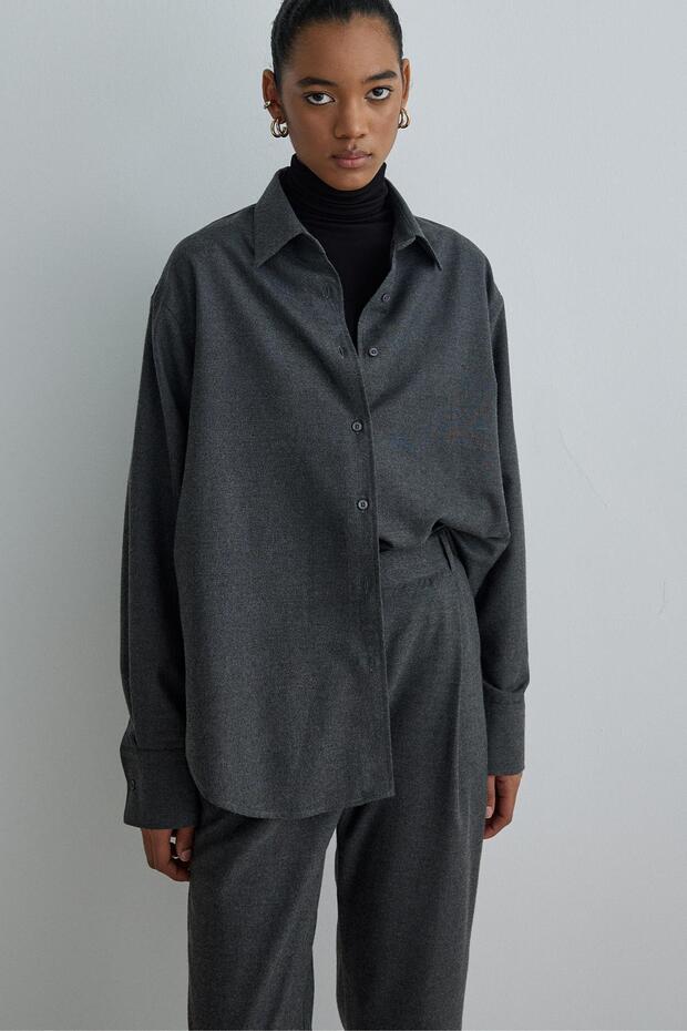 Füme Jil Pamuklu Basic Gömlek - 3