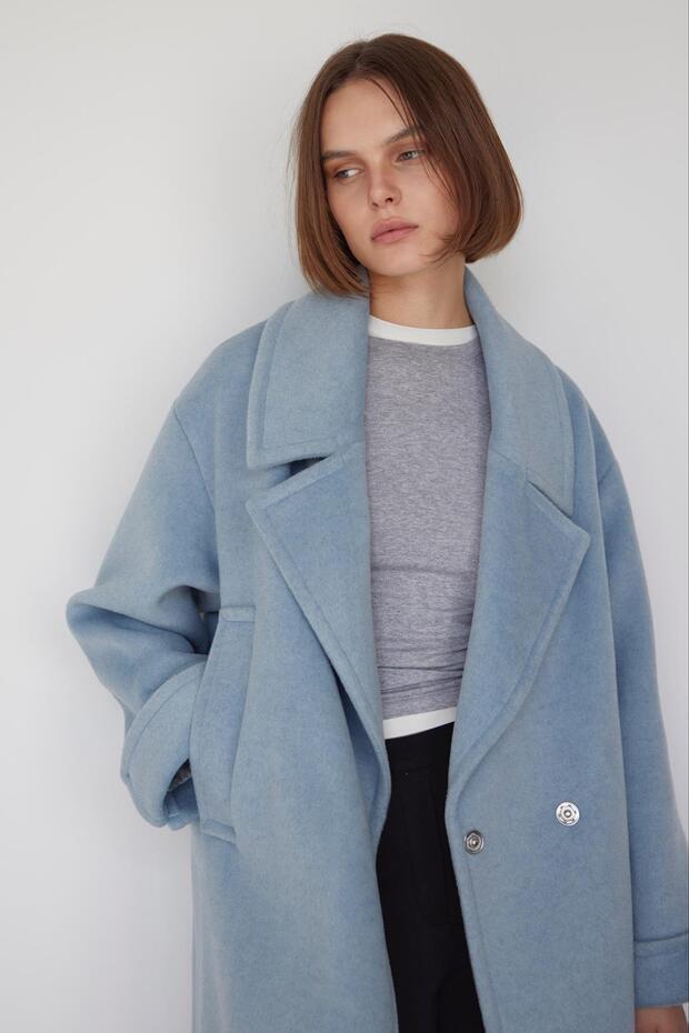 Gri Basic Pamuklu Slim Fit Tişört - 8