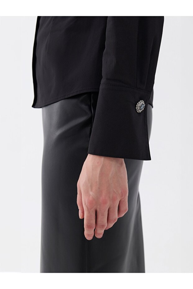 Stone Buttoned Designed Shirt - 4