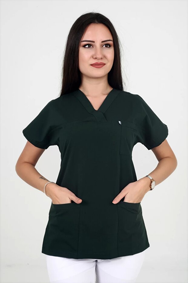 Women's Lycra Woundkol Bitter Green Scrubs