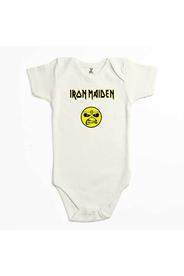 بدلة أطفال من Iron Maiden Face بلون إكرو