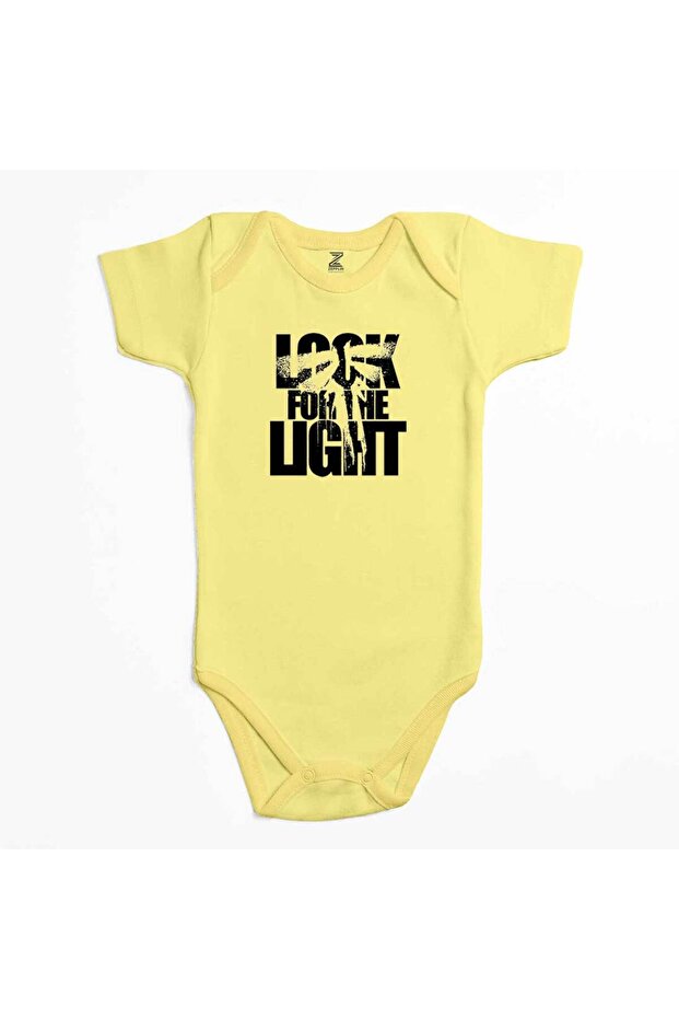 The Last of Us Look for the Light Text Yellow Color Baby Bodysuit