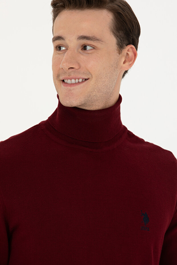 Erkek Bordo Basic Kazak 50268935-VR014 - 2