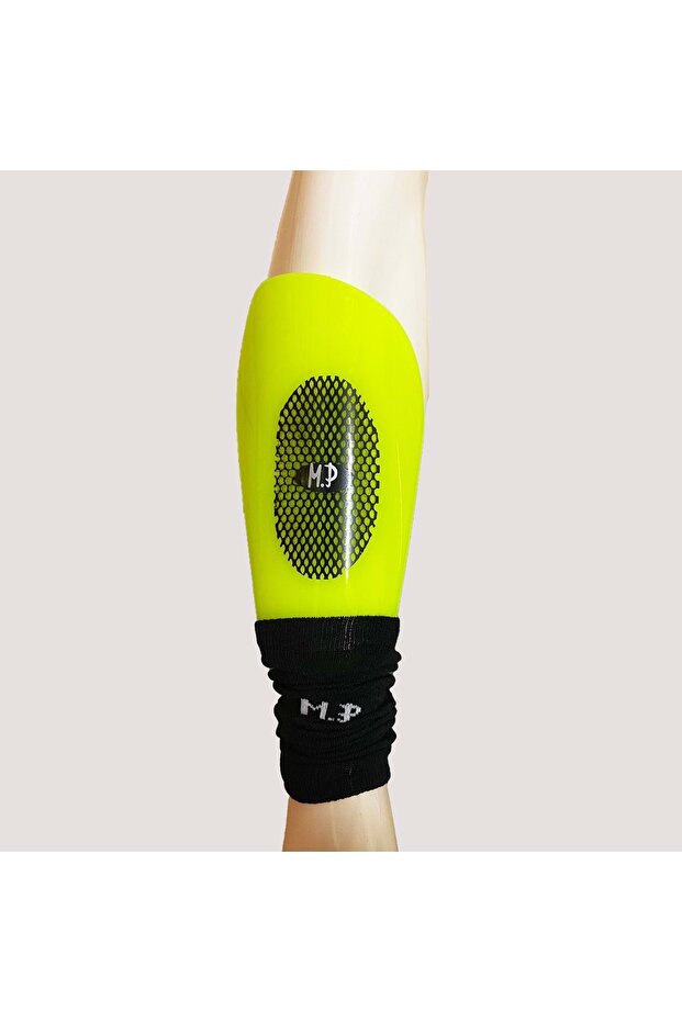 Unisex 19 cm football shin guard with socks - green - 40-44