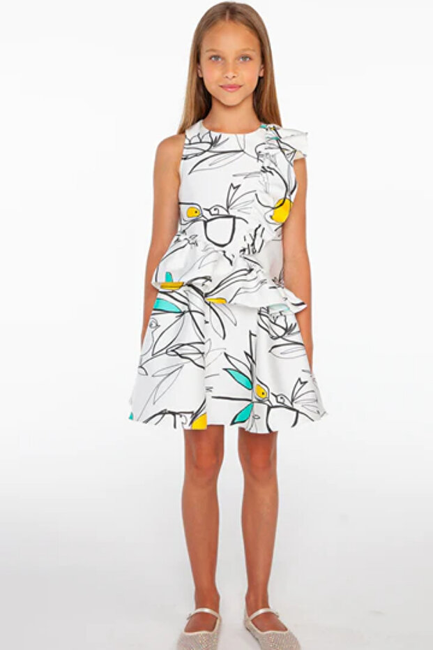 DSL0296-1 Patterned Dress