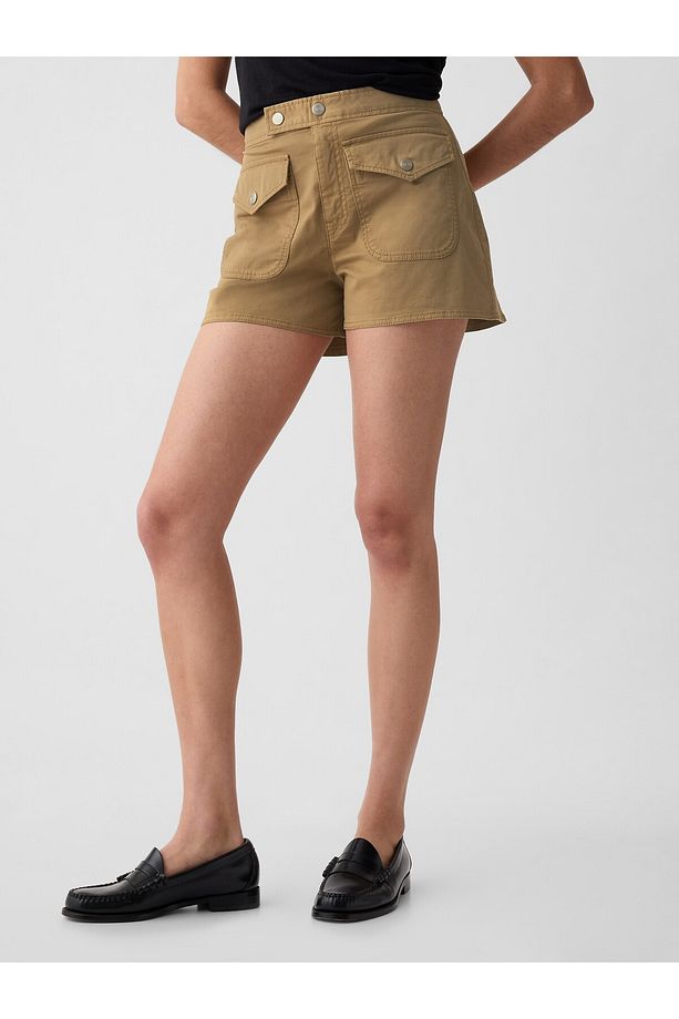 Kadın Kahverengi 4" Downtown Khaki Şort - 8