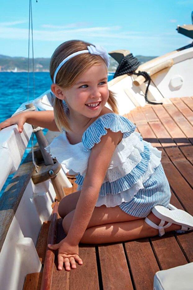 Girls' Shorts Set 3259-56 Navy Blue