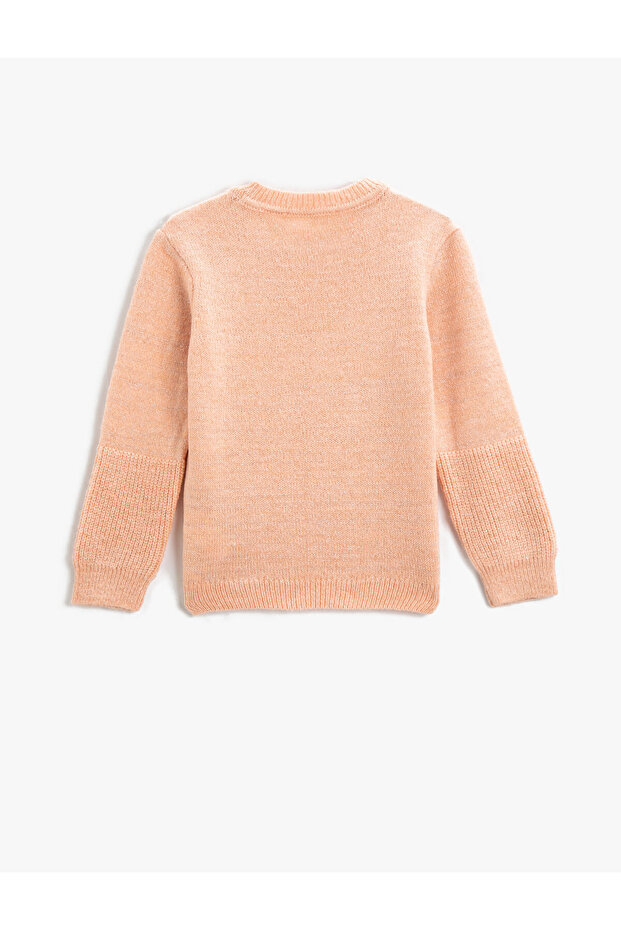 Strickpullover mit Schmetterlingsmuster und Rundhalsausschnitt - 2