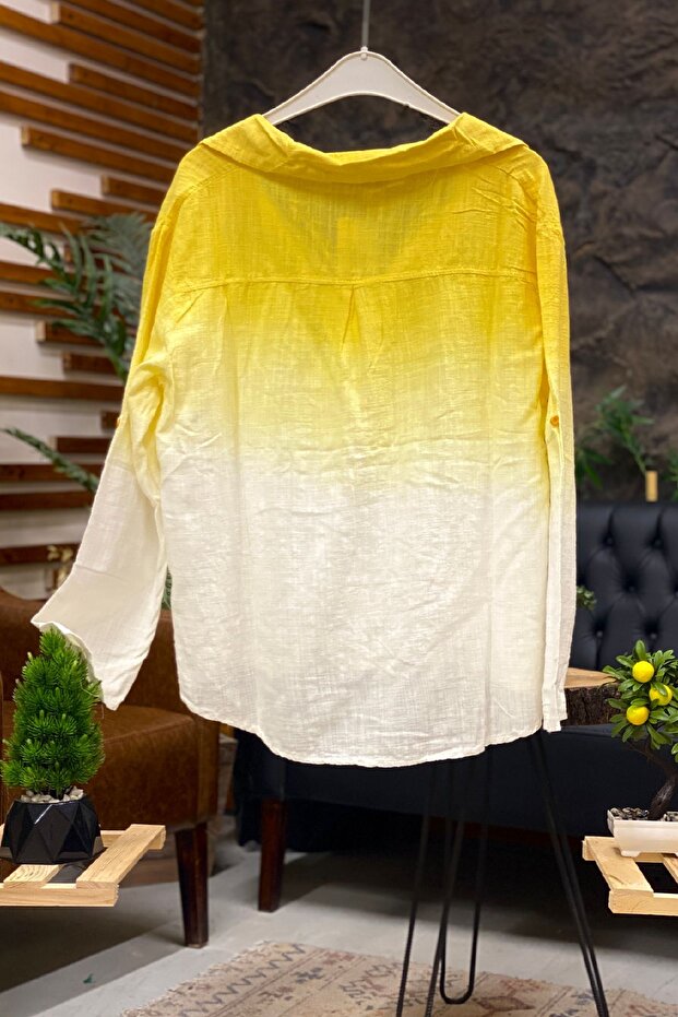 التعادل صبغ نمط طوق نصف زر قميص - 2