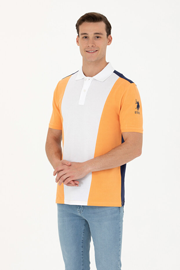 Orange Men's Polo Collar T-Shirt50263396-VR051