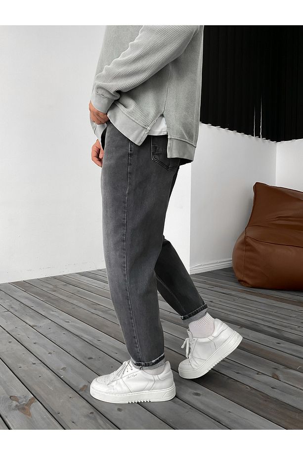Antrasit Cep Yırtıklı Boyfriend Jean Df-2440/2605 - 5