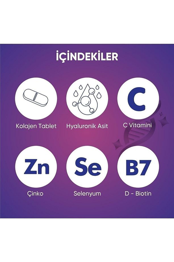 Collagen Beauty Tip 1 Ve Tip 3 | Kolajen Hyaluronic Asit Q10 Biotin Çinko - 30 Tablet - 4