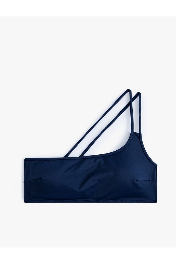 Bandeau Bikini Üstü Tek Omuz İnce Askılı - 6