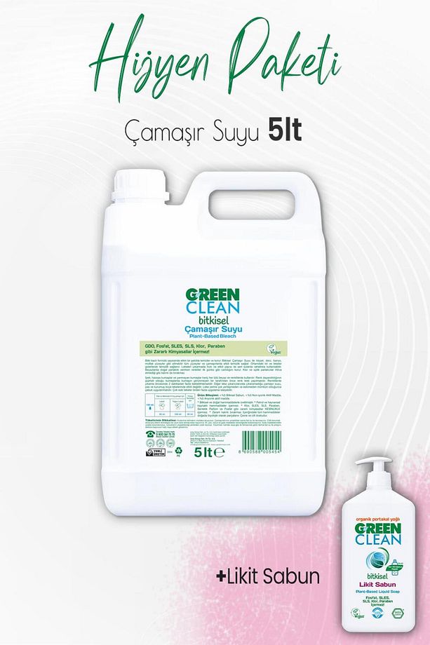 Bitkisel Likit Sabun Portakal Yağlı 500 ml ve Çamaşır Suyu 5 lt - 1