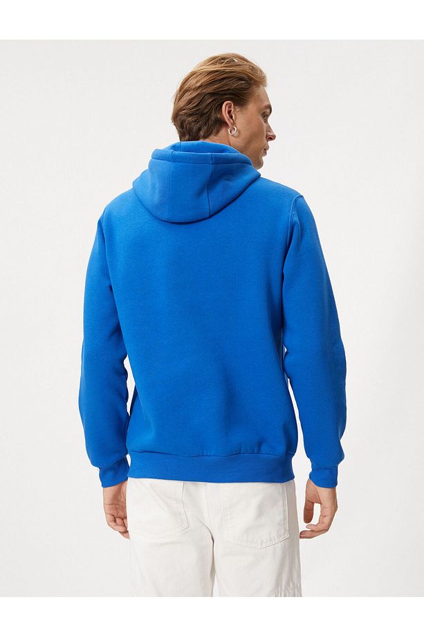 Basic Kapşonlu Sweat Uzun Kollu Şardonlu - 4