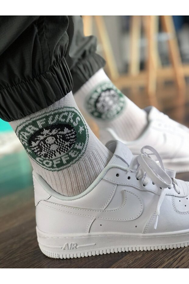 Beyaz Star Fucks Çorap - 1