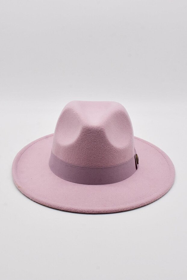 Women's Lilac Fedora Hat Cowboy Style Panama Fedora Hat