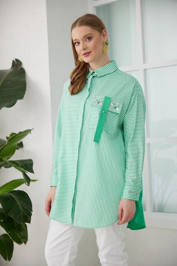MOODBASİC CEBİ PULLU GÖMLEK MB11.212 Benetton - 2