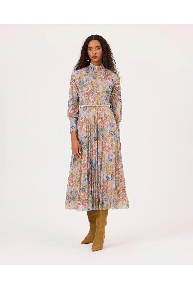 Blue Seçil Stylish Dress - 242310009